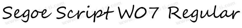 Segoe Script W07 Regular字体转换